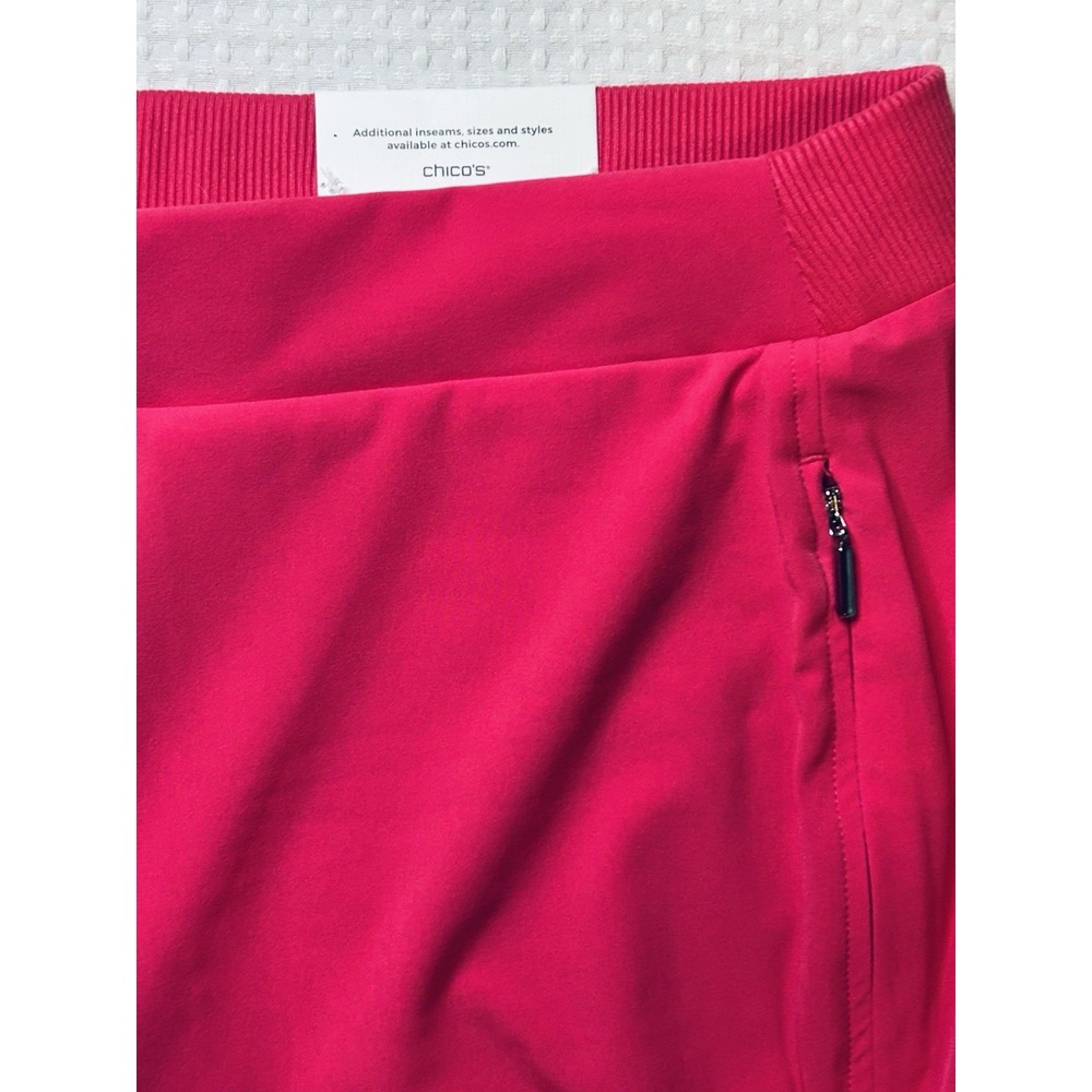 Chicos Zenergy UPF Neema Bungee Crop Pants Pink Bromeliad 570357779 Size 1 US 8 - Picture 9 of 16